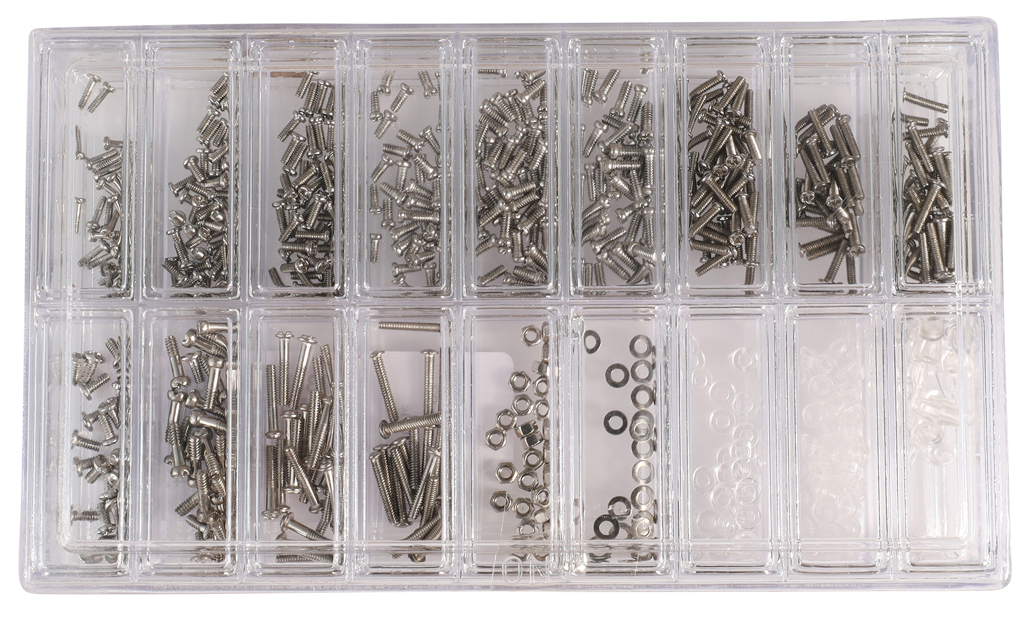 Ersatzteilsortiment, Edelstahl, Kautschuk, silberfarben