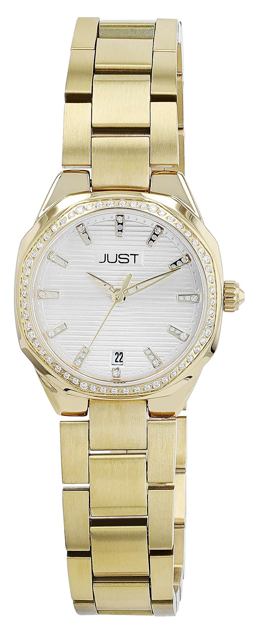 JUST Damenuhr "Lovis" mit Edelstahlarmband, Saphirglas, goldfarben