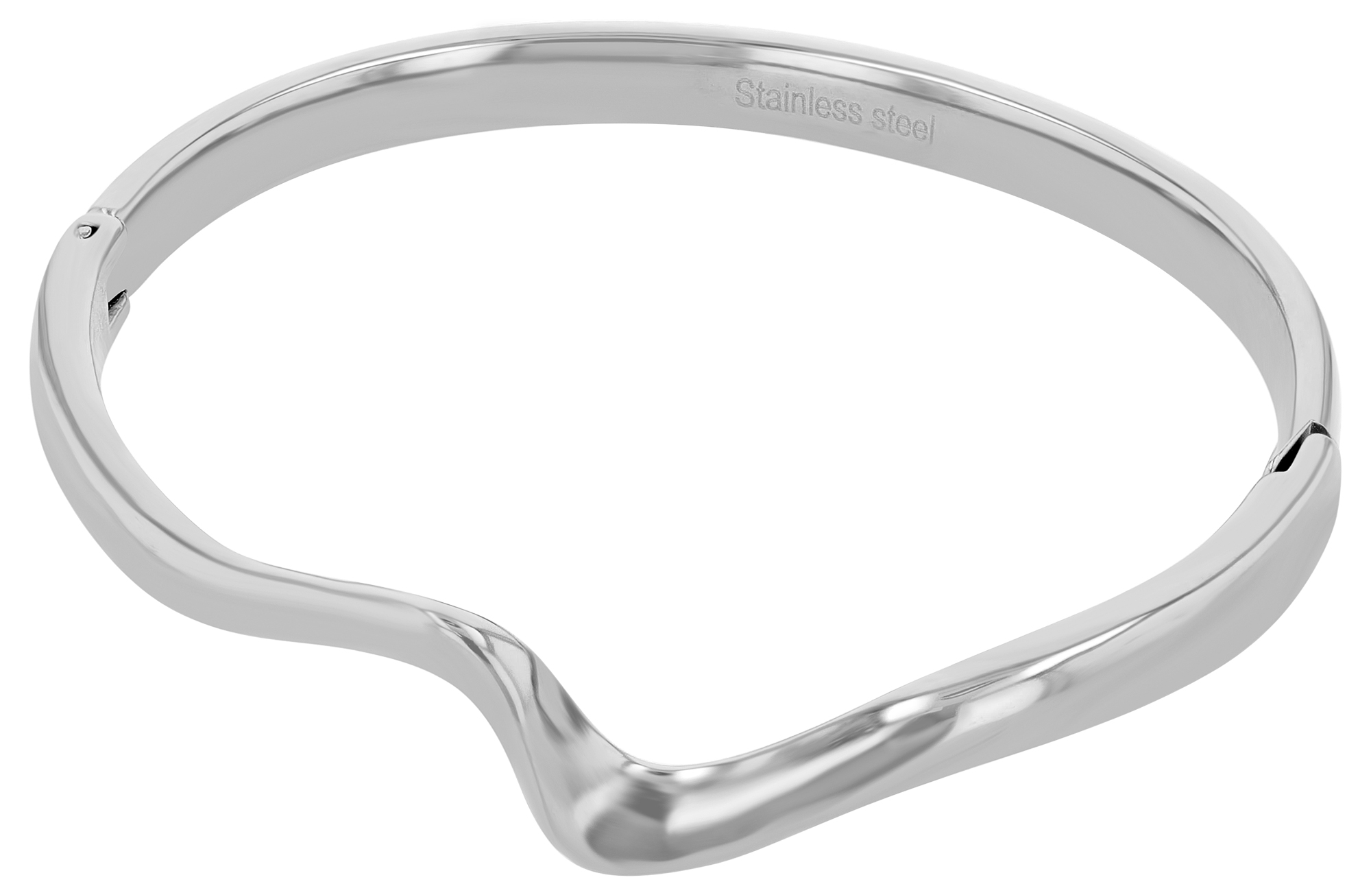 "Jenny" roestvrij stalen armband met sluiting, zilverkleurig