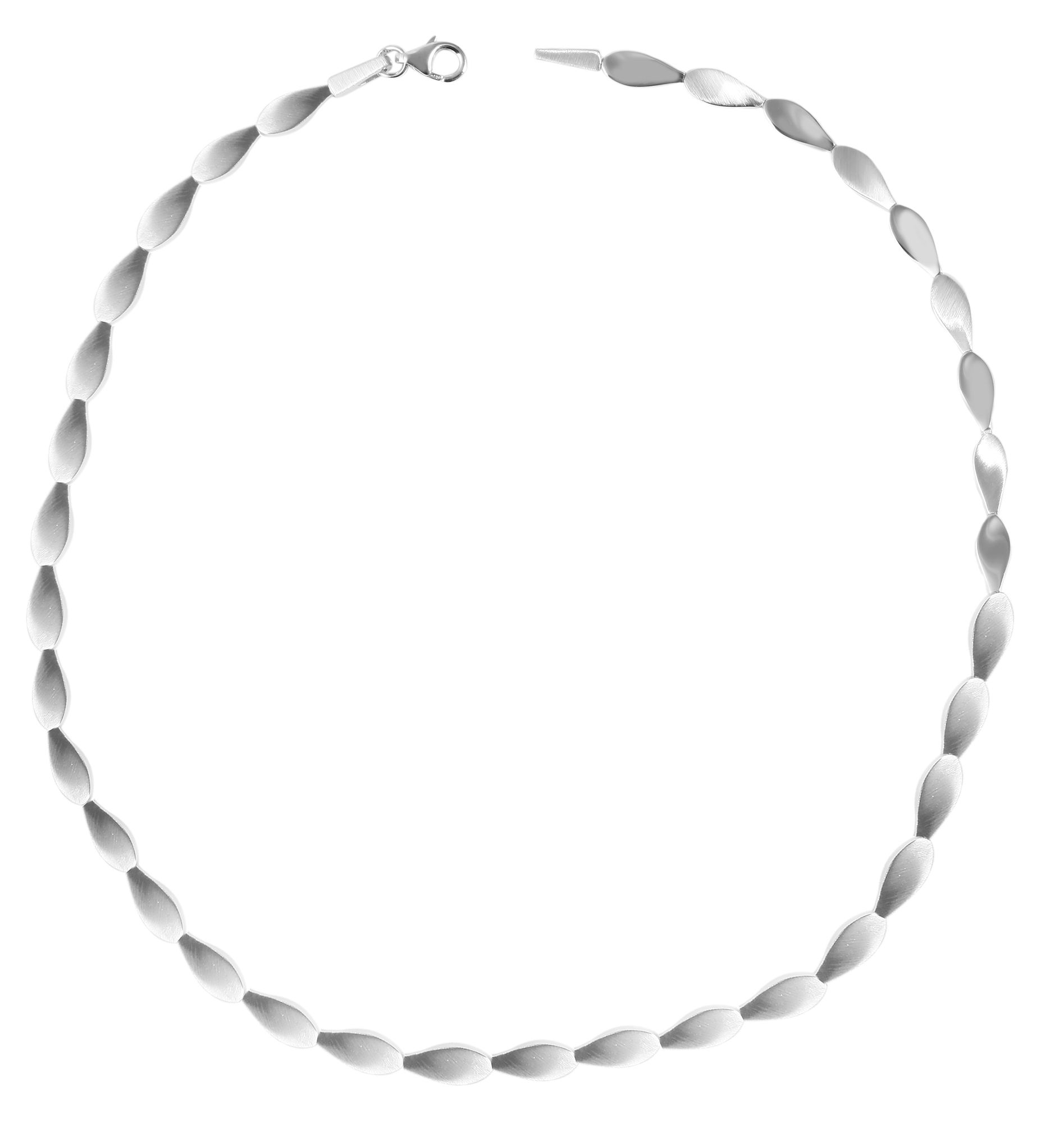 925/- echt zilveren collier "Elenor", mat/gepolijst, 925/gerhodineerd