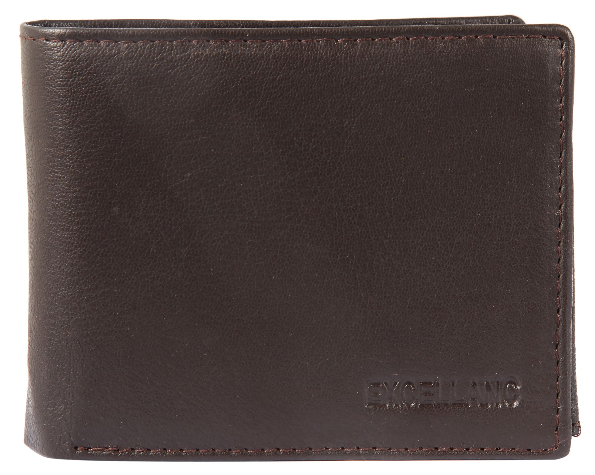 Excellanc Echtleder Geldbörse, Querformat, braun