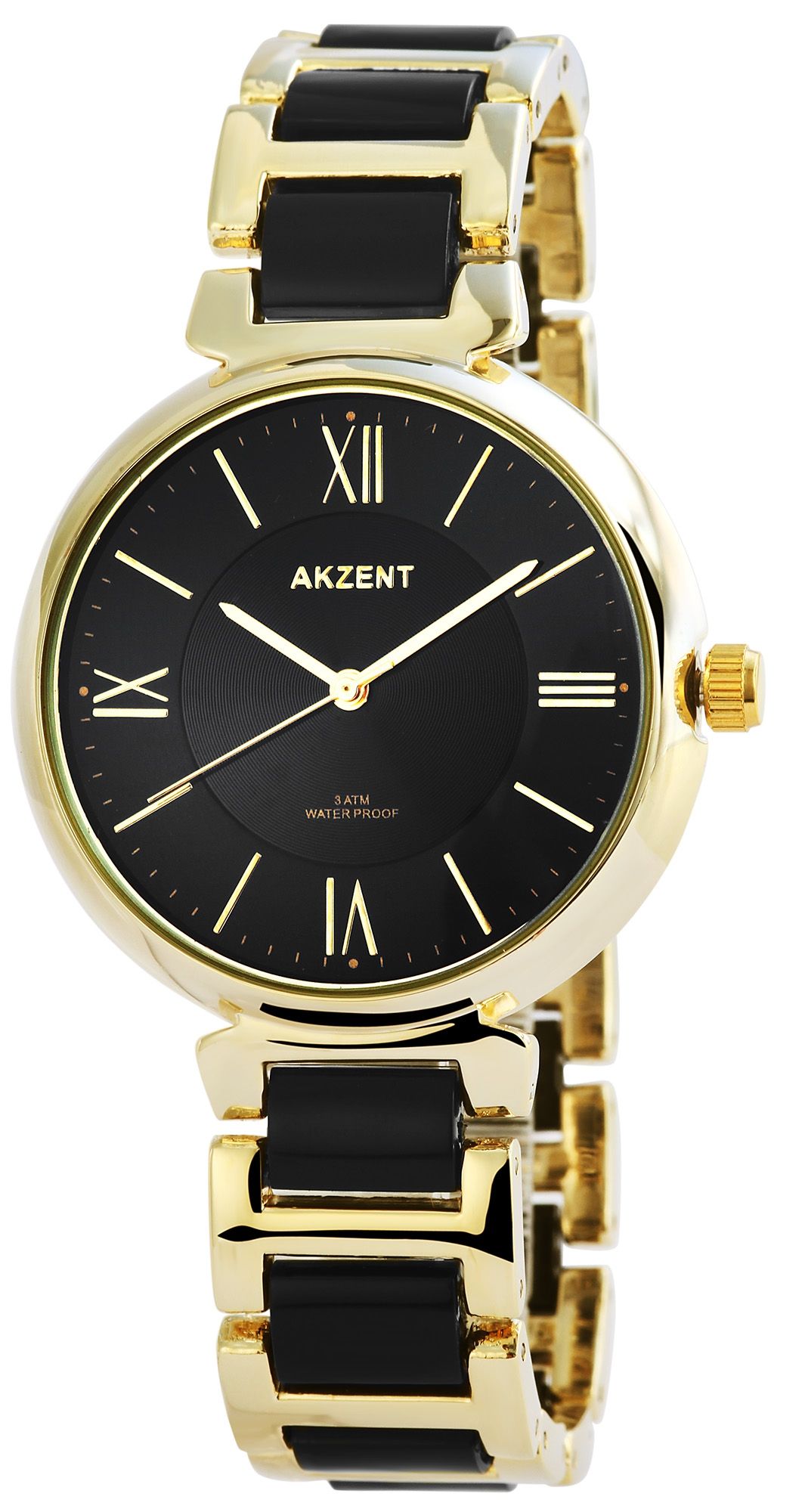 Akzent Damenuhr mit Metallarmband