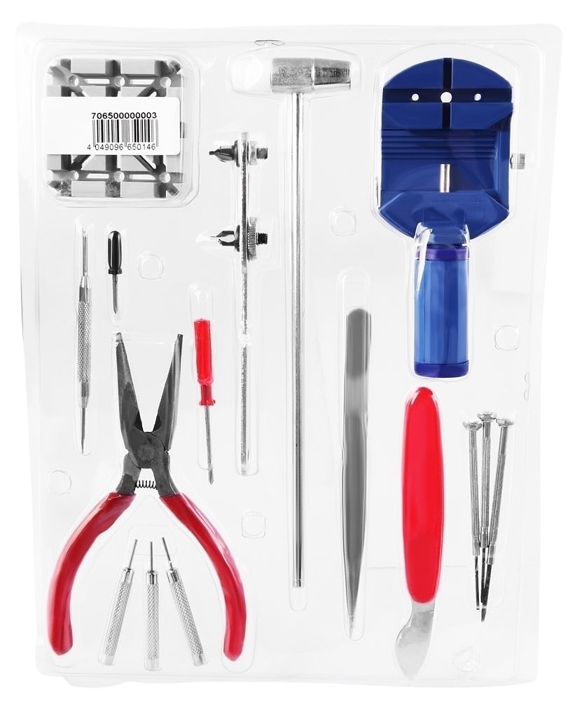 16 tlg. Uhrmacherwerkzeugset für den Uhrenservice