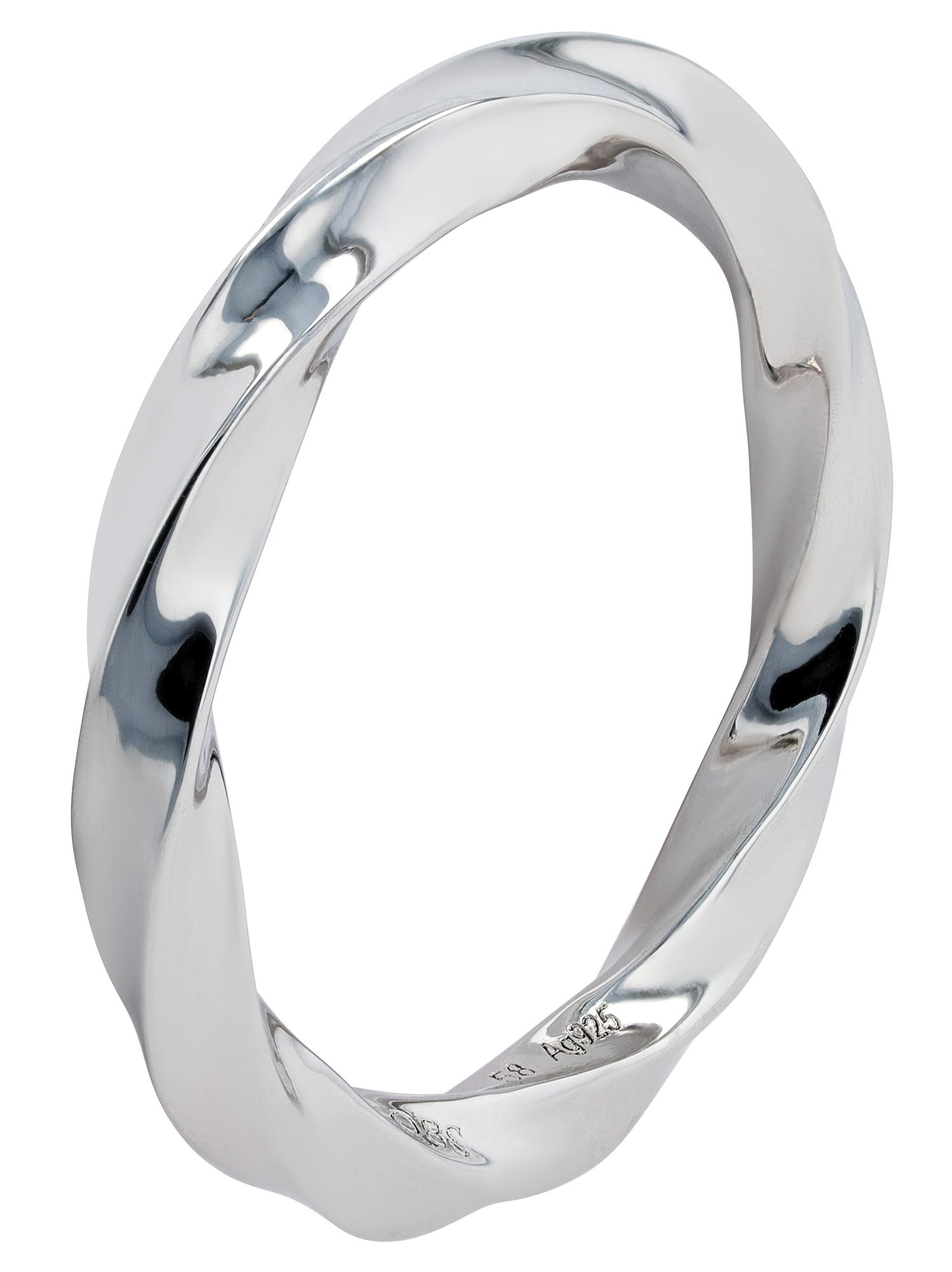 Sif Jakobs Jewellery 925/- echt zilveren ring "Ferrara Piccolo Pianura", maat 58, gerhodineerd