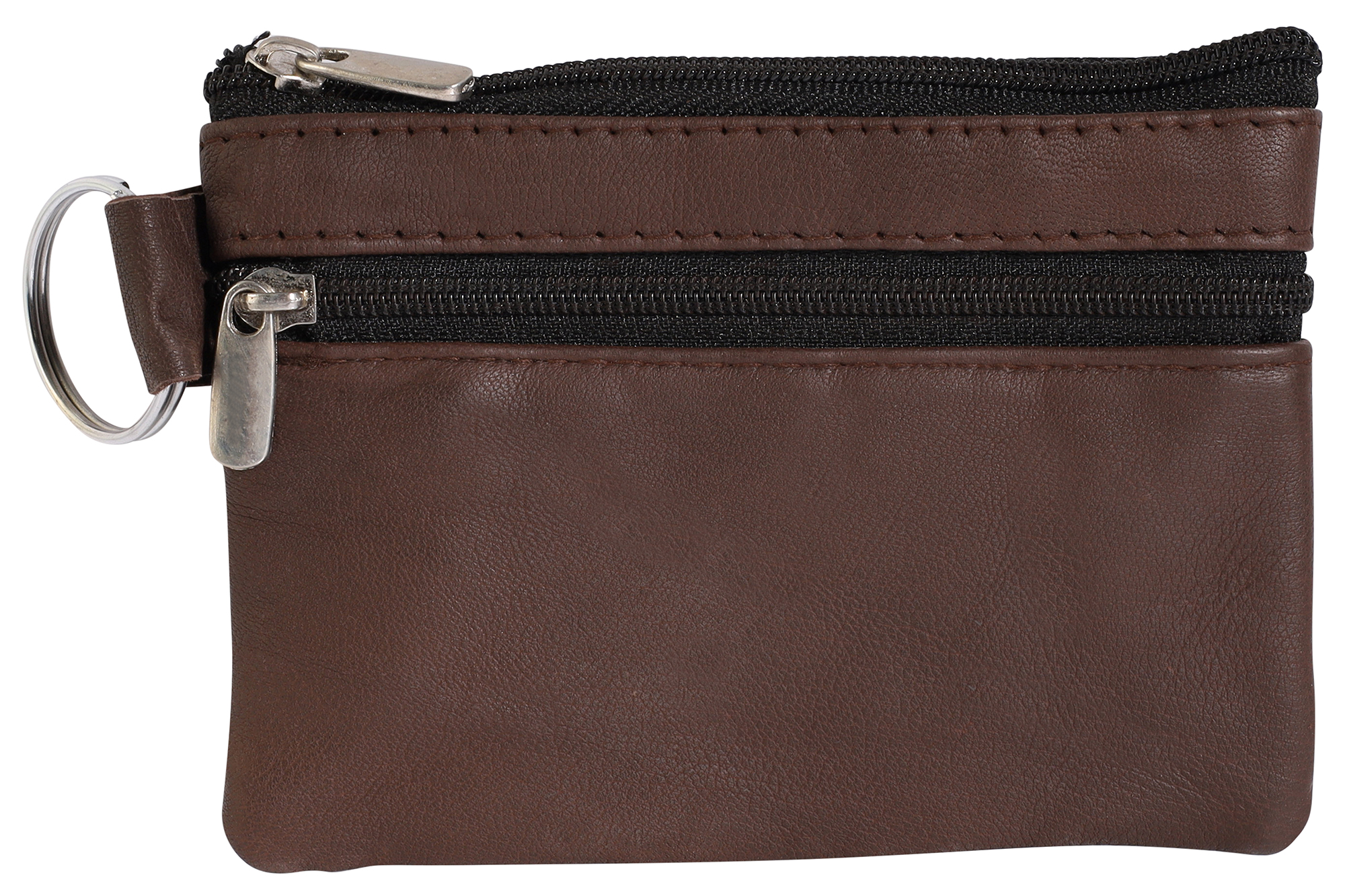 Excellance Echtleder Schlüsselbeutel, dunkelbraun