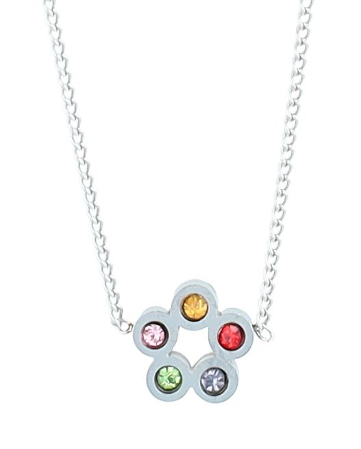 "Alissa" roestvrijstalen halsketting met hanger, 42+5cm,