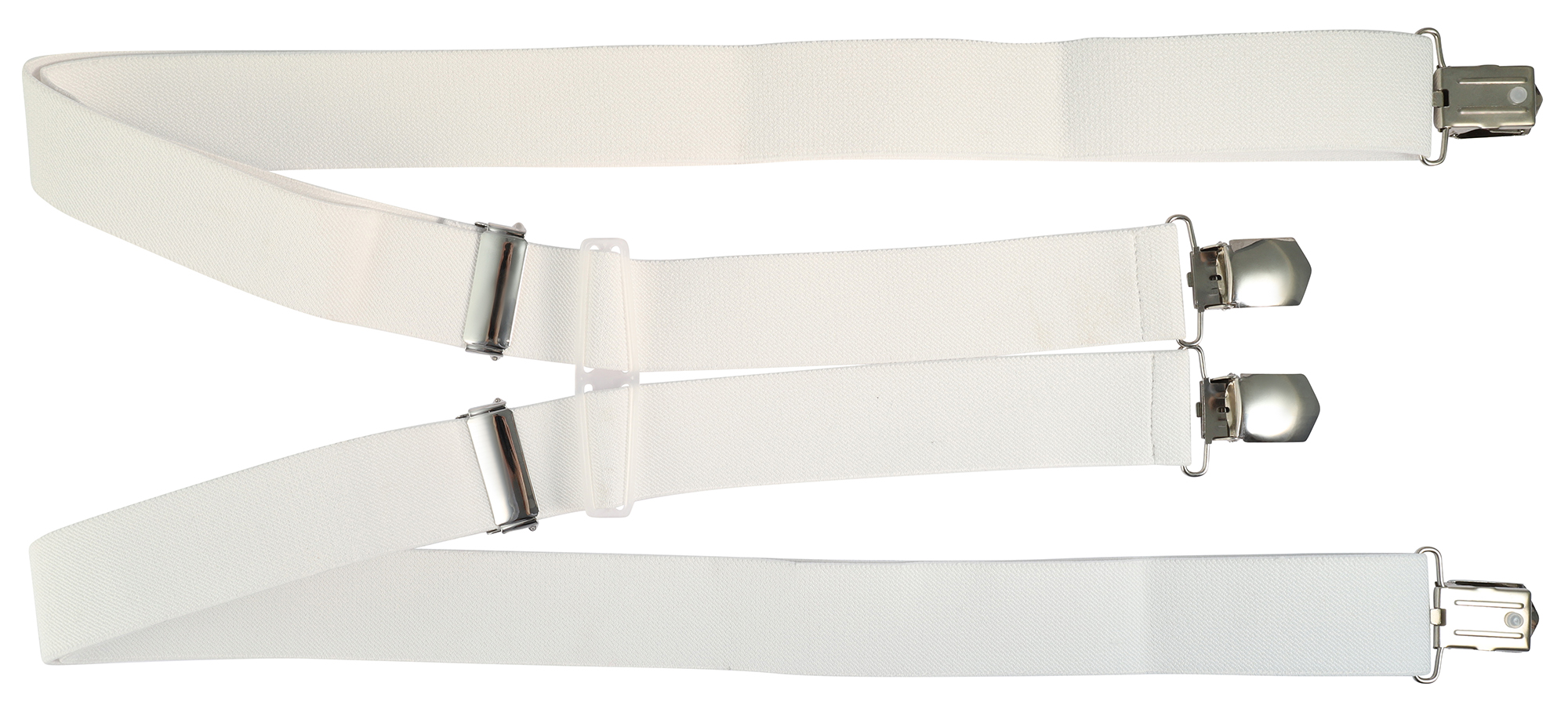 Bretels, 130 cm, elastisch, wit