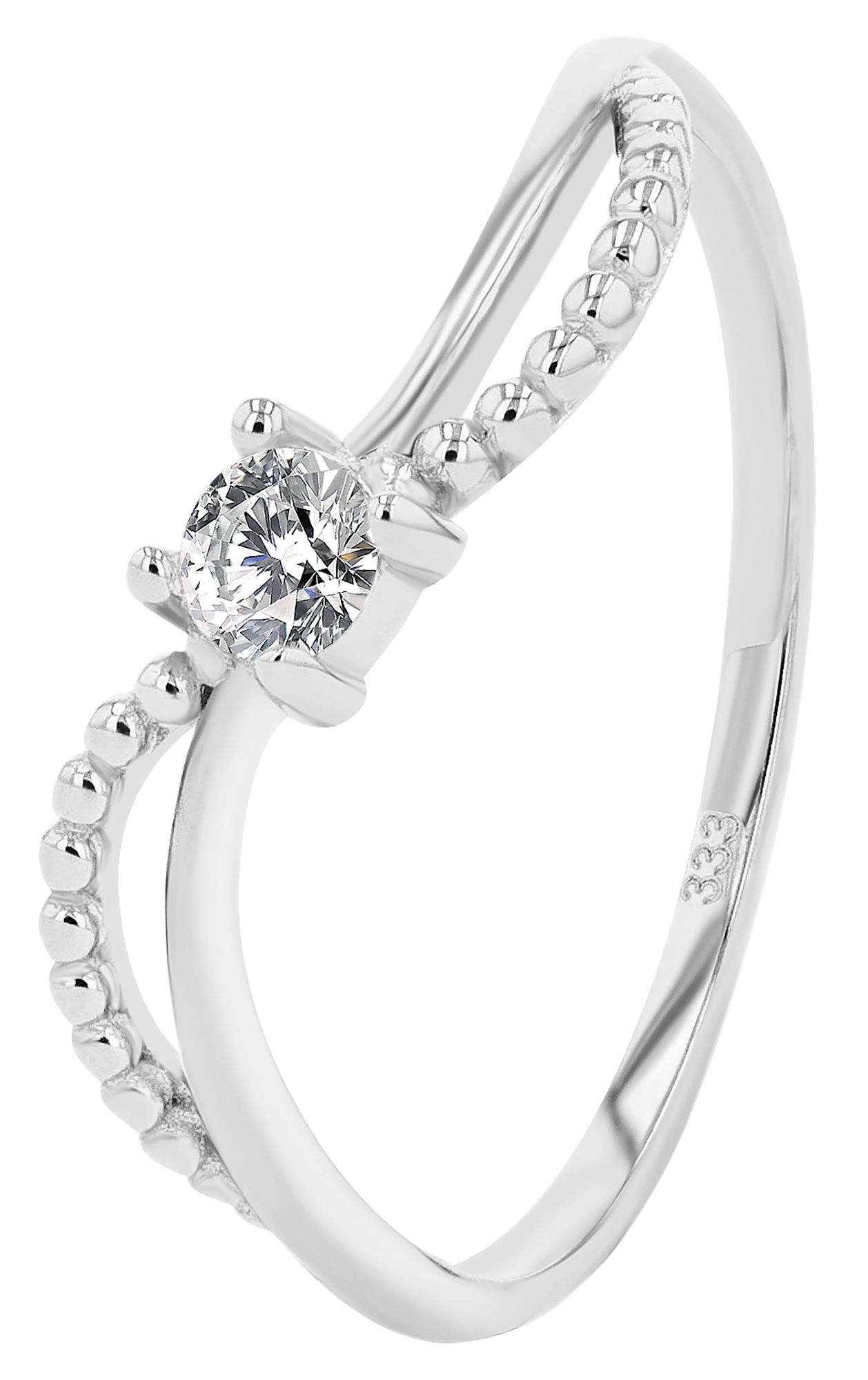 333/- Gold Ring "Celestine" , 8 Karat, Weißgold Gr. 58