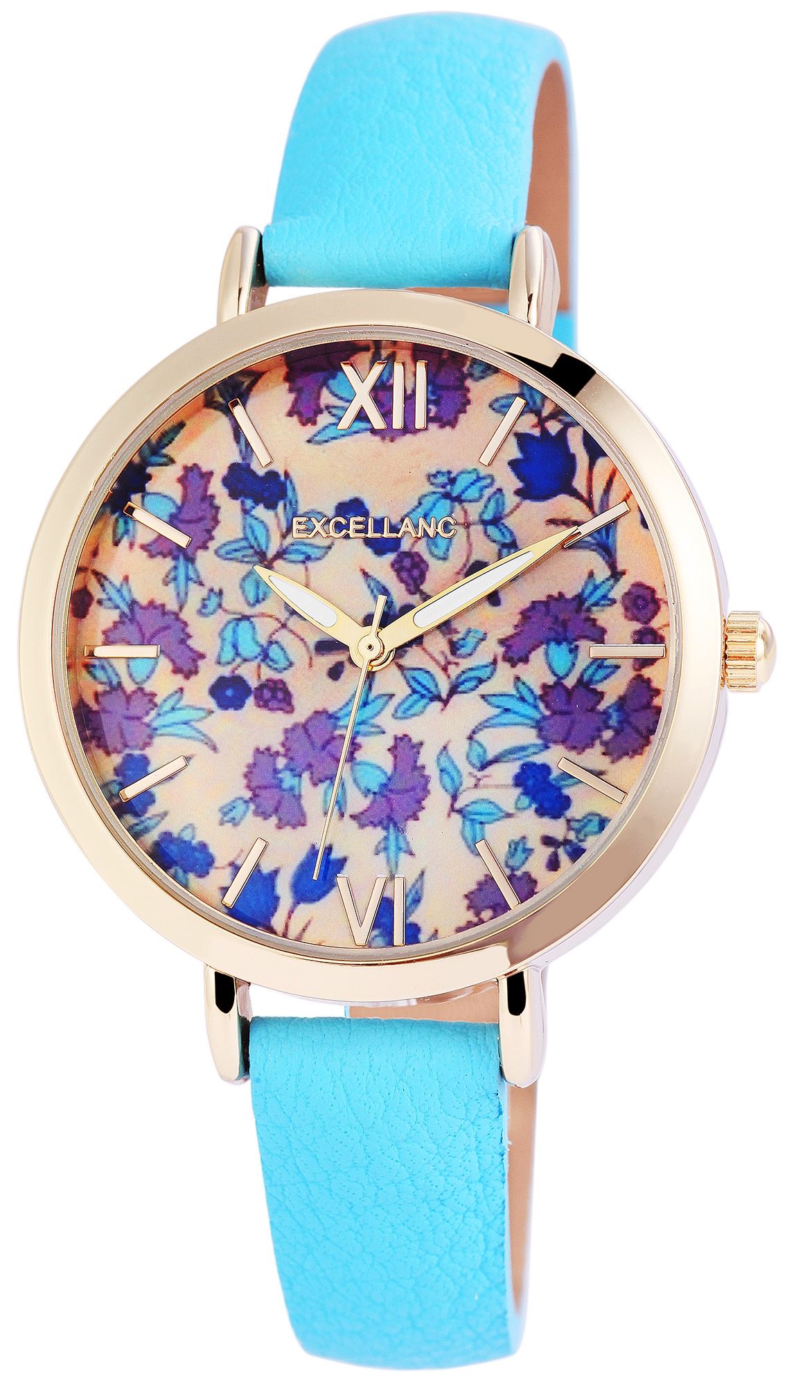Excellanc Damenuhr mit Lederimitationsarmband