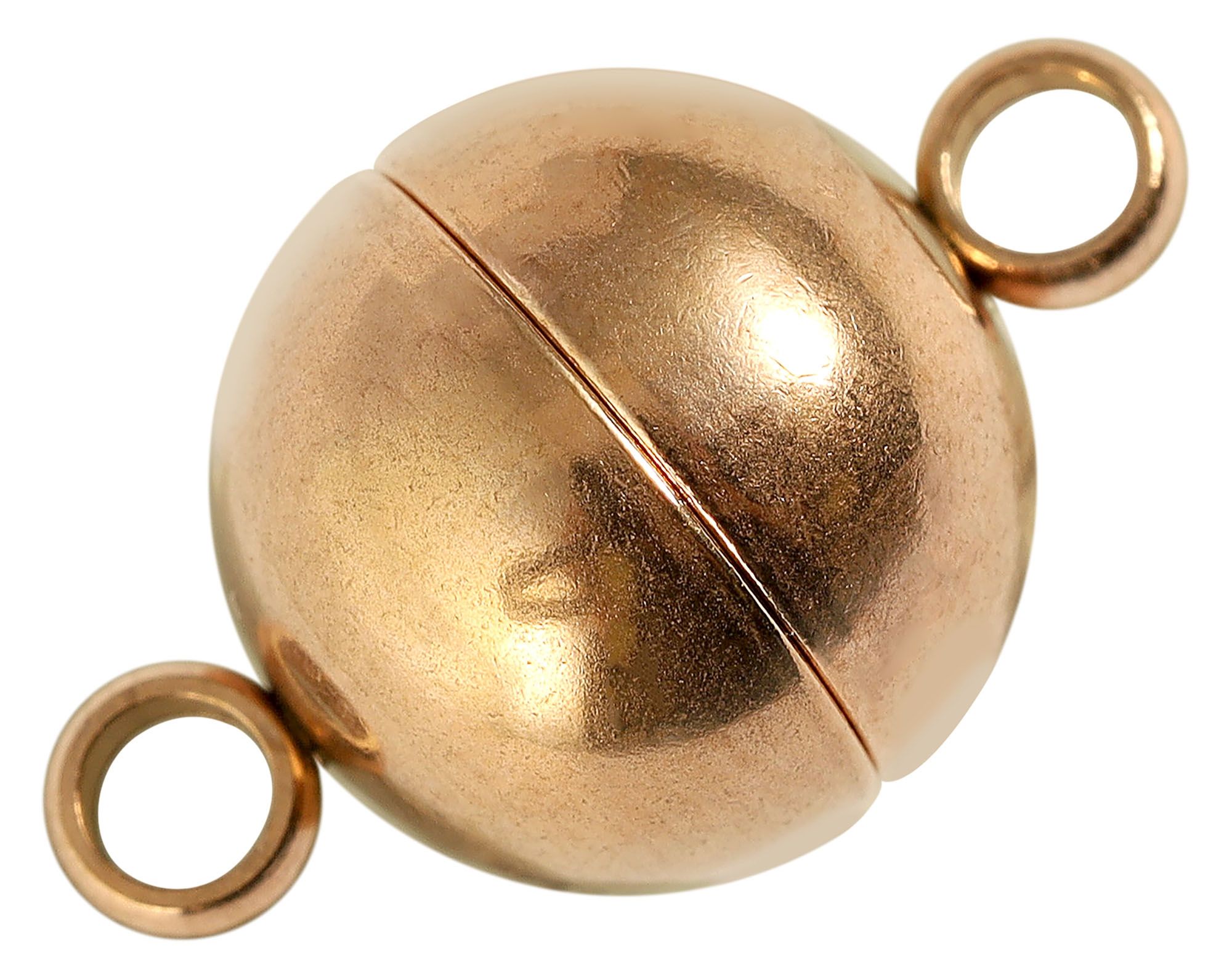 Magnetschließe aus Edelstahl, roségoldfarben/ionenplattiert, Ø 12 mm