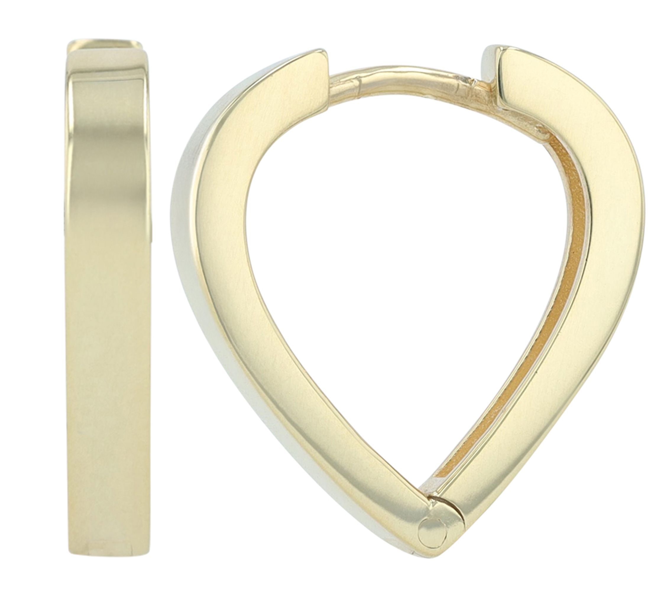 "Xyra" 925/- echt zilveren oorbellen, V-vorm/ afgerond, verguld