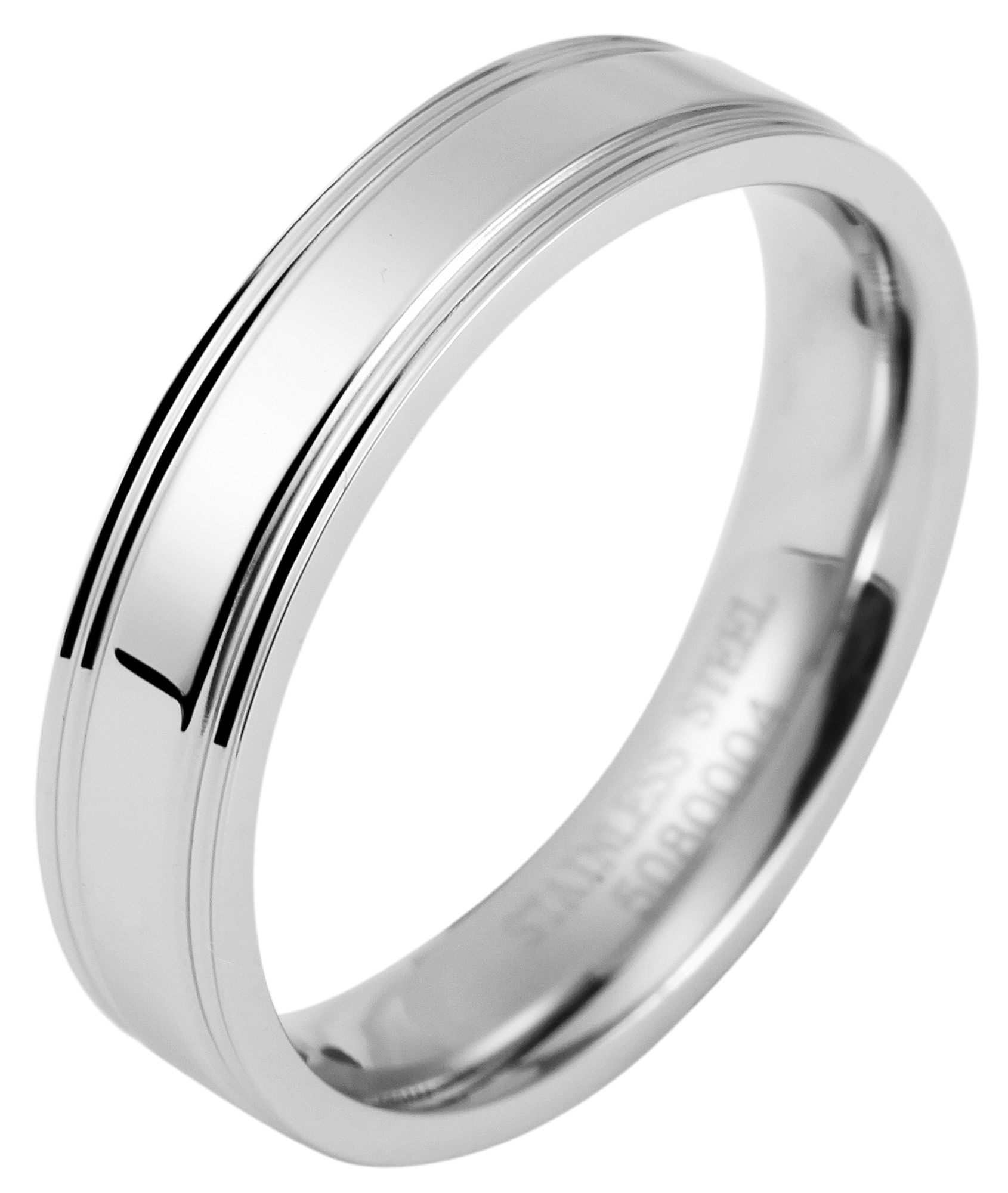 "Shining Aura" Herren-Partnerring aus Edelstahl Gr.58