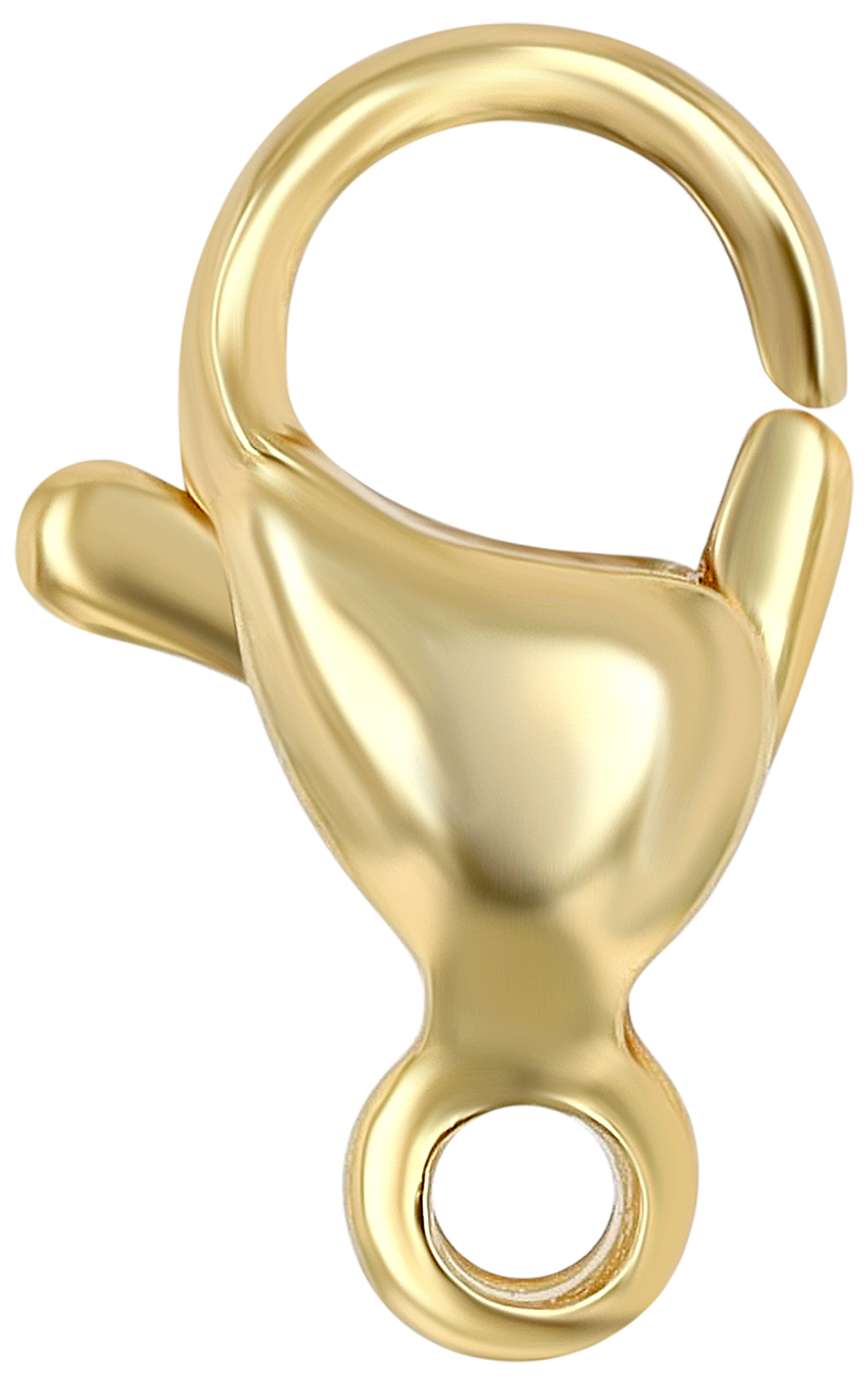 Lobstersluiting 9 mm (onderdelen voor juwelen) roestvrij staal, VE-10, goudkleurig