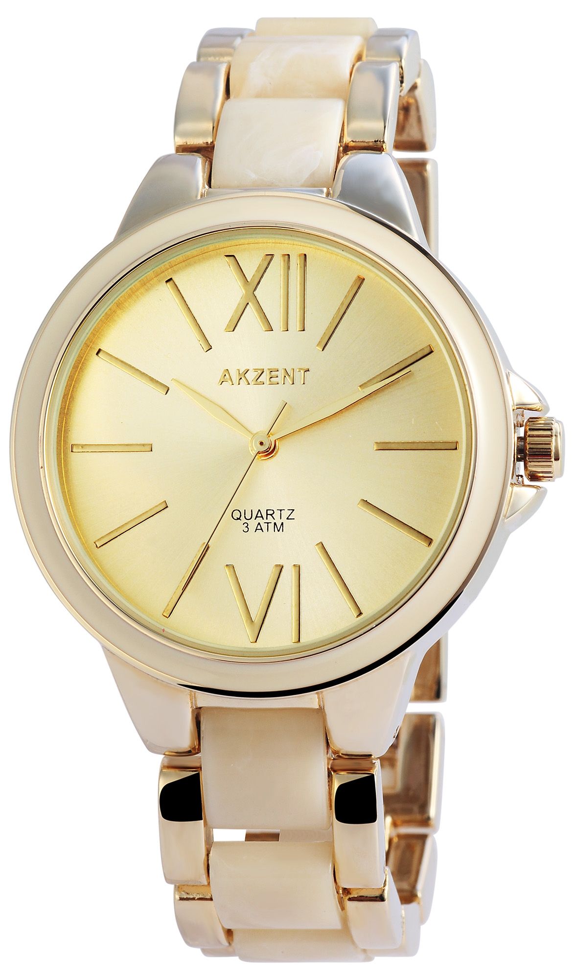 Akzent Damenuhr mit Metallarmband