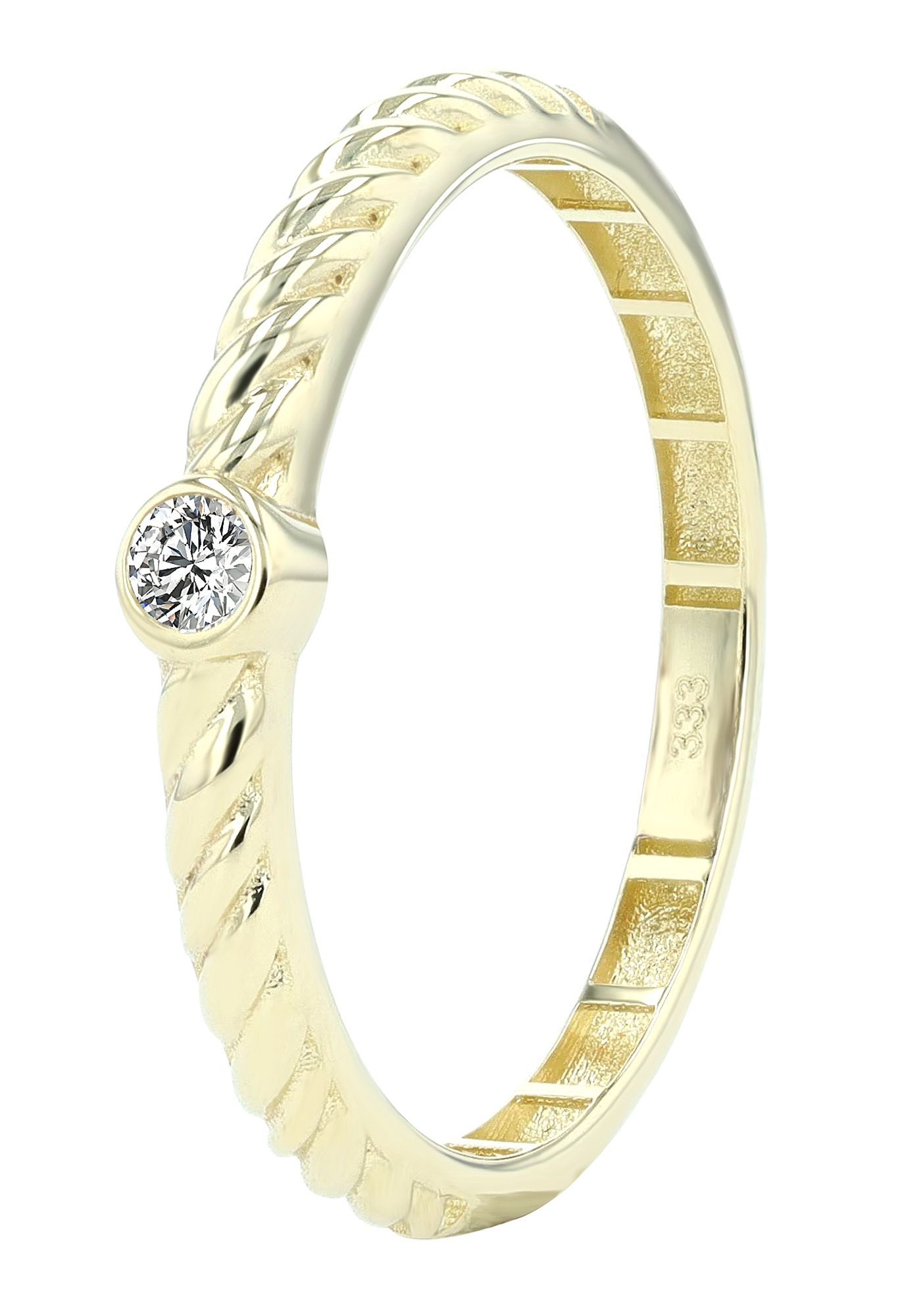 333/- Gold Ring "Maila" mit Zikonia Besatz, 8 Karat, Goldfarbig