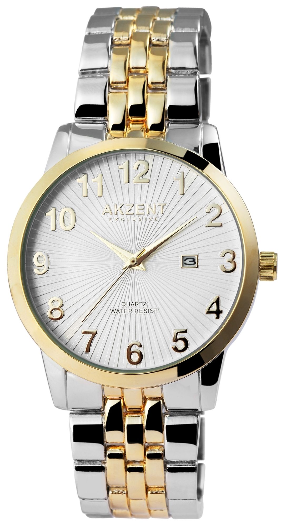 Akzent Exclusive Herrenarmbanduhr mit Metallband