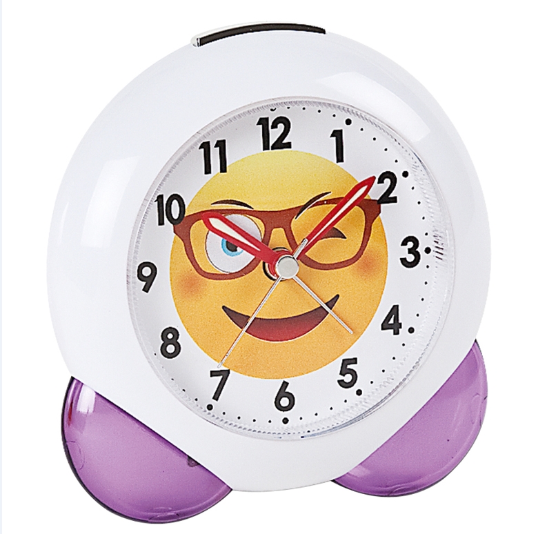 Kinderwekker, kwarts, kruipende seconde, alarmherhaling, knipperend lichtkader wanneer het alarm afgaat