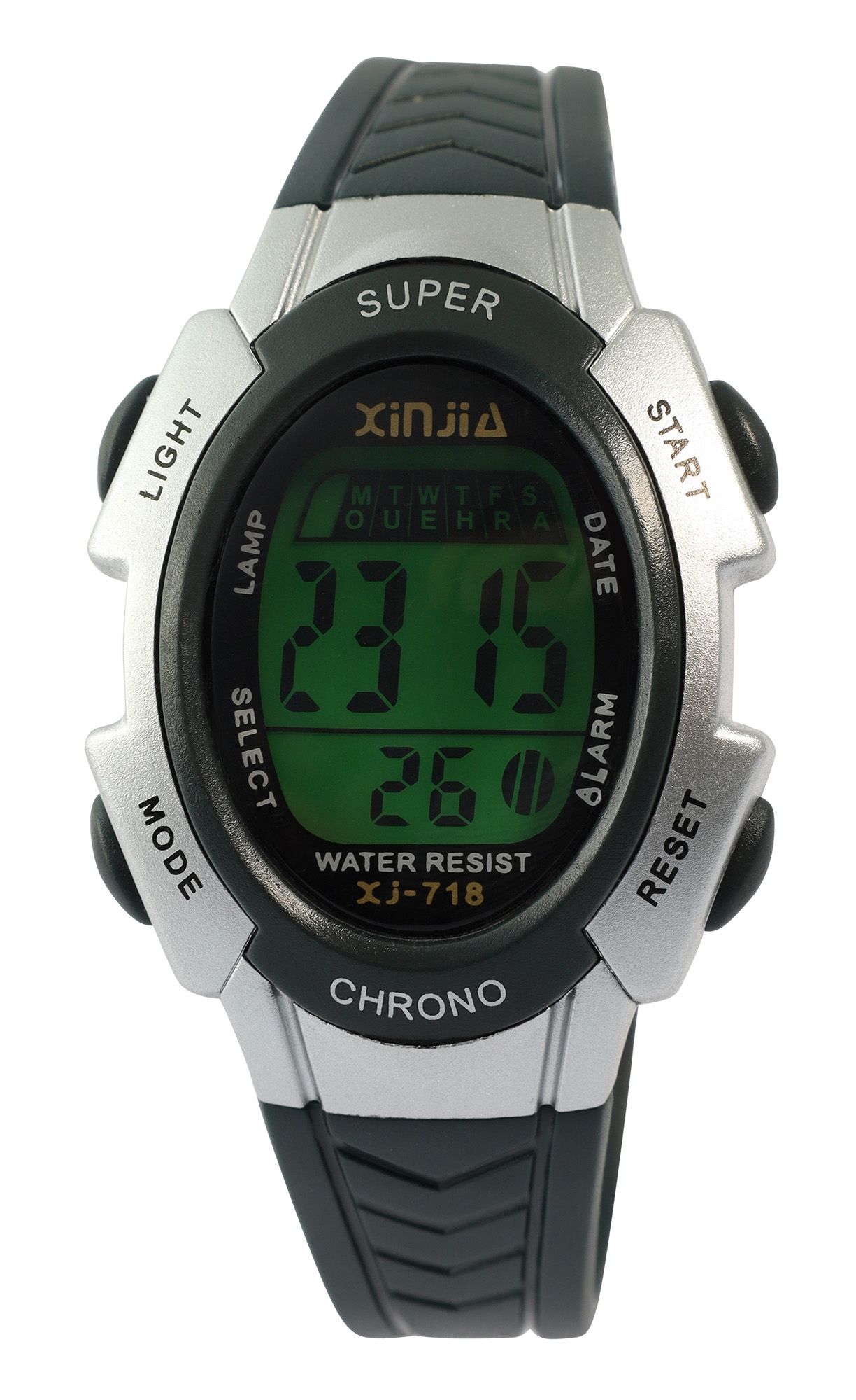 Xinjia herenhorloge met TPU band, grijs