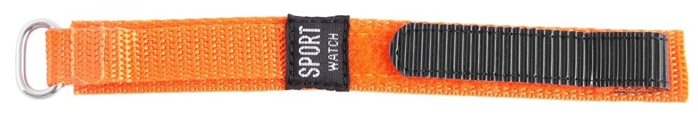 Klittenband horlogebandjes, oranje, PU 12, 14 mm