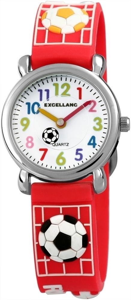 Excellanc kinderhorloge met rode siliconen band