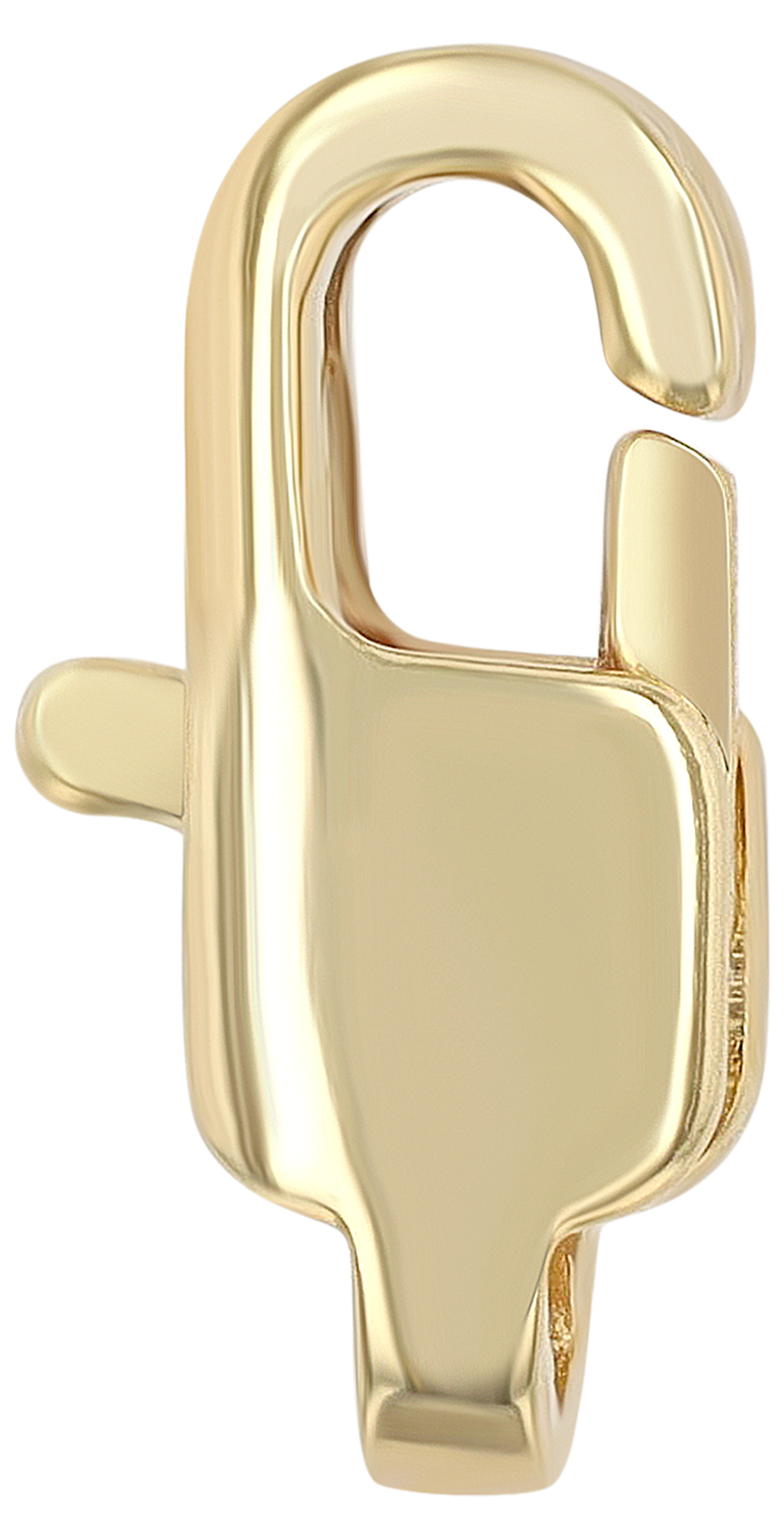 Flachkarabiner 11 mm (Schmuckersatzteilen) Edelstahl, VE-10, goldfarben