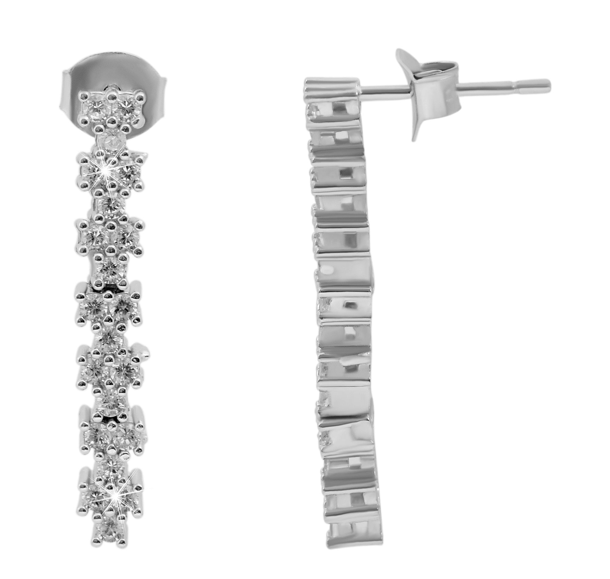 925/- echt zilveren oorbellen, 925/gerhodineerd