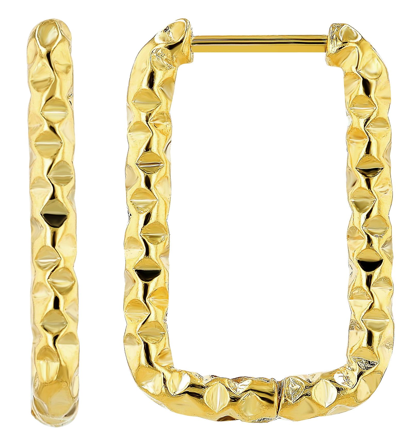 "Meliya" - Creool in U-vorm, accent, roestvrij staal, goudkleurig