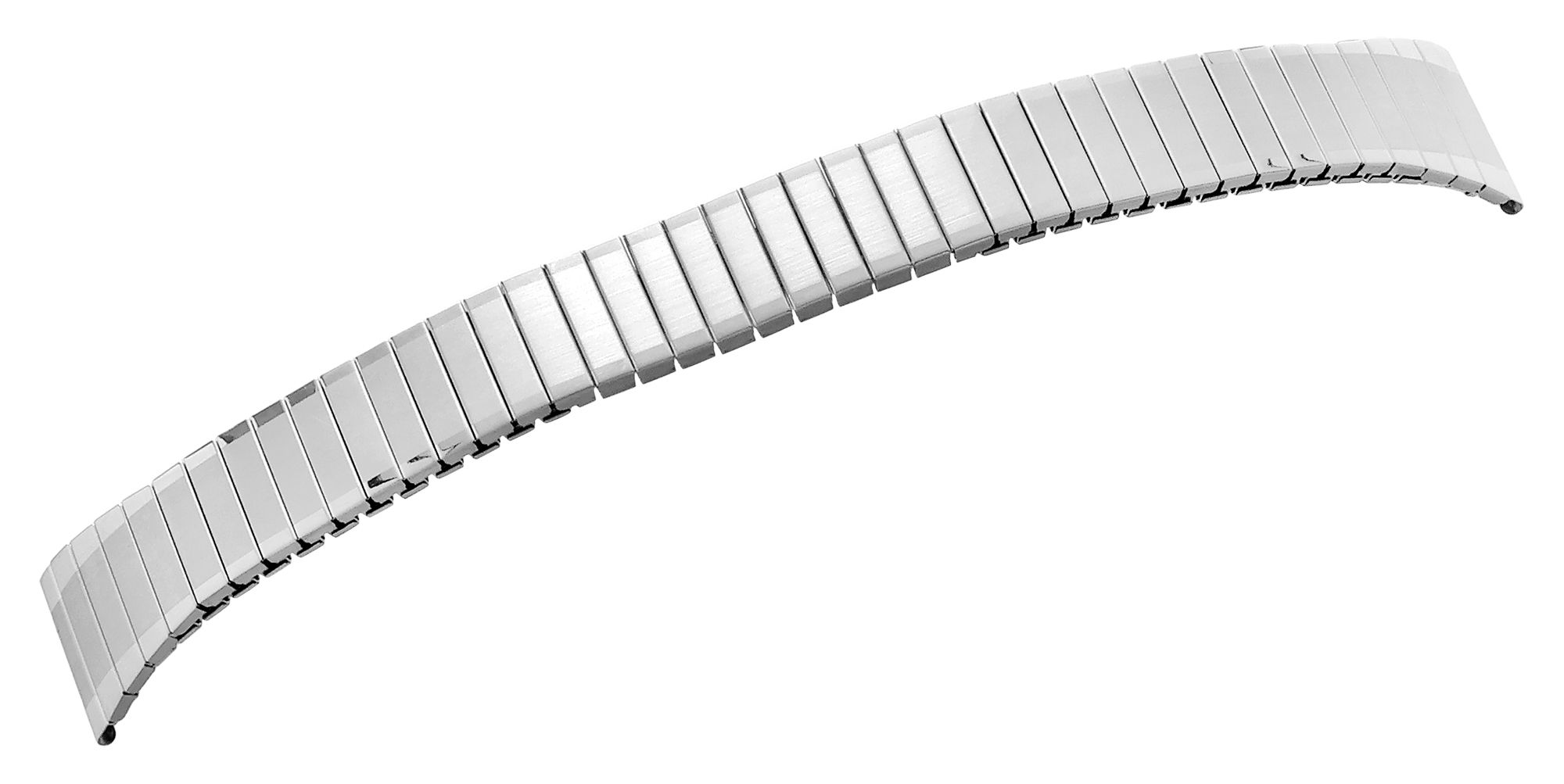 Roestvrij stalen schakelarmband, zilverkleurig, 16 mm