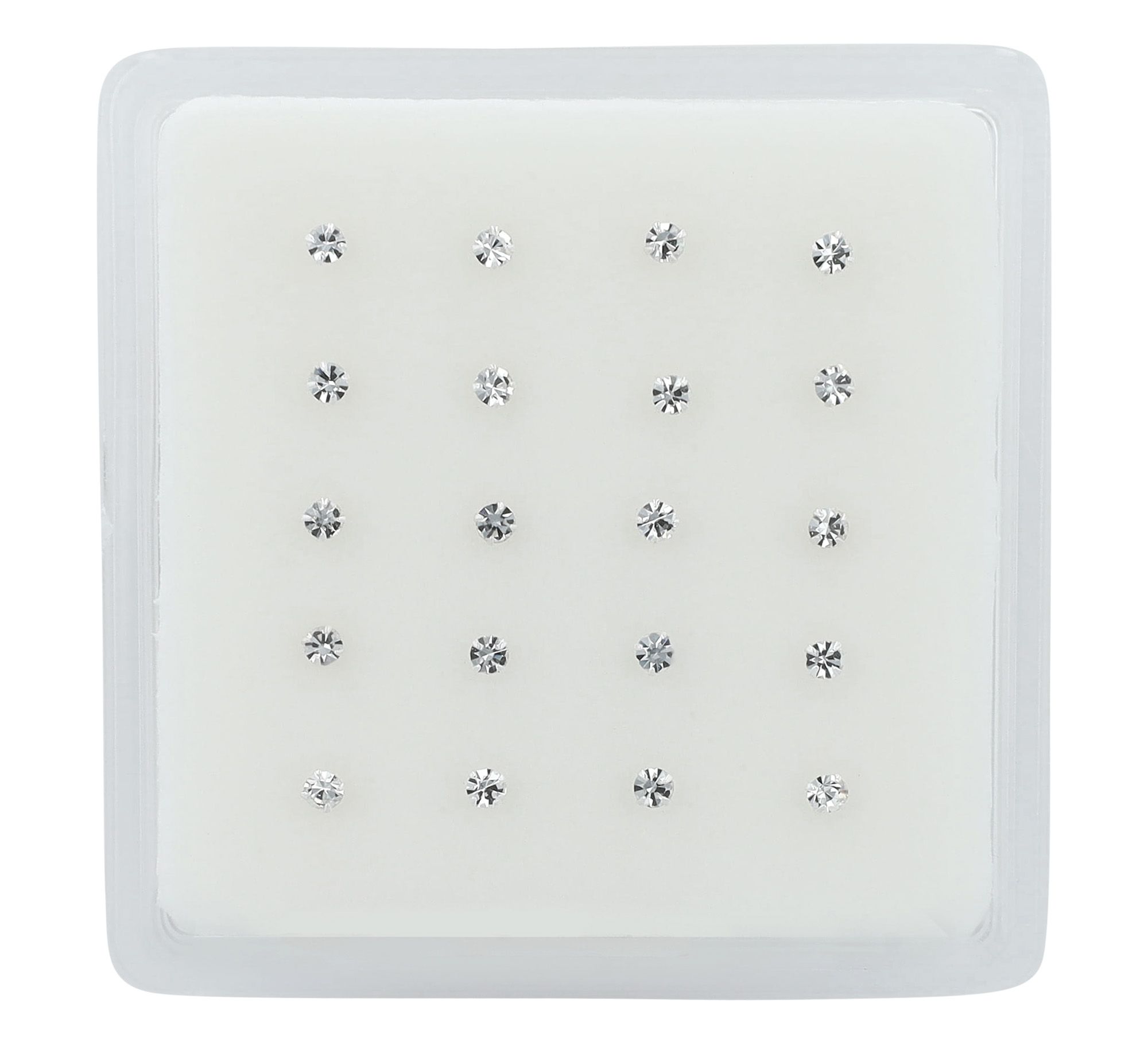 "Volkhild" I-förmiger Nasenstecker/ Nasenpiercing , 925/- Echt Silber, rhodiniert, VE-20 Stück