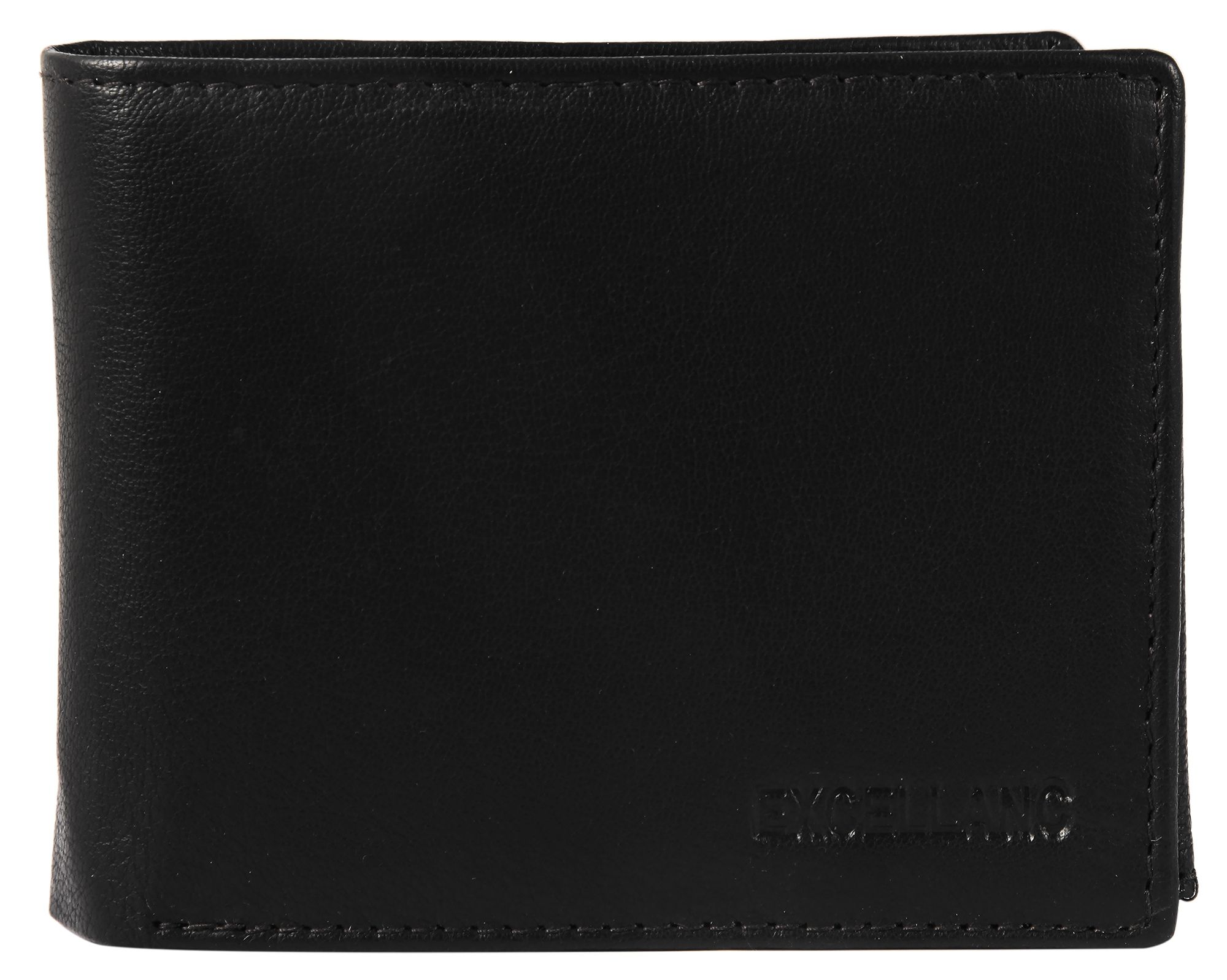 Excellanc Echtleder Geldbörse, Querformat, schwarz