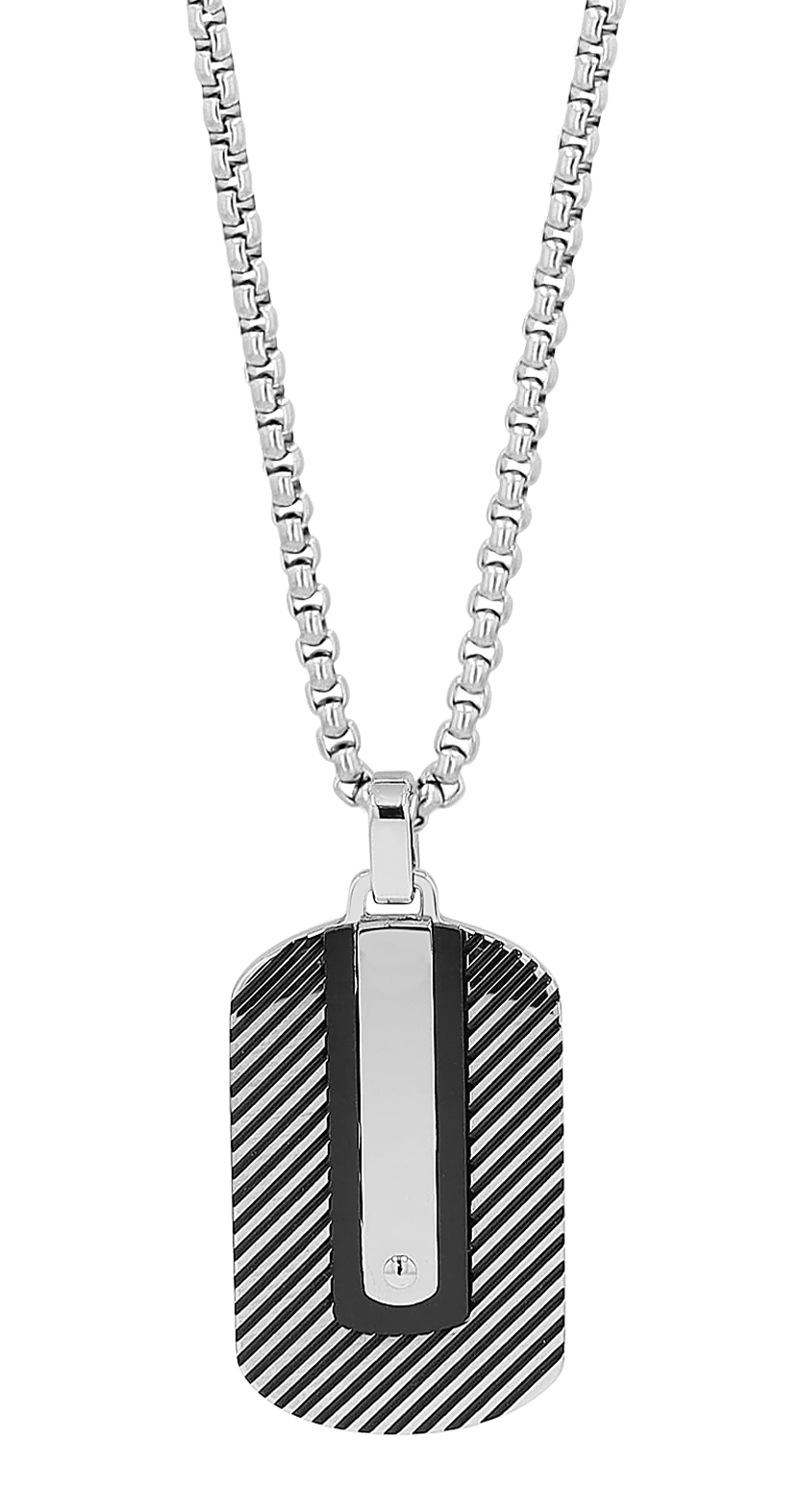 "Beo" Edelstahlkette mit Gravuranhänger, 60 cm