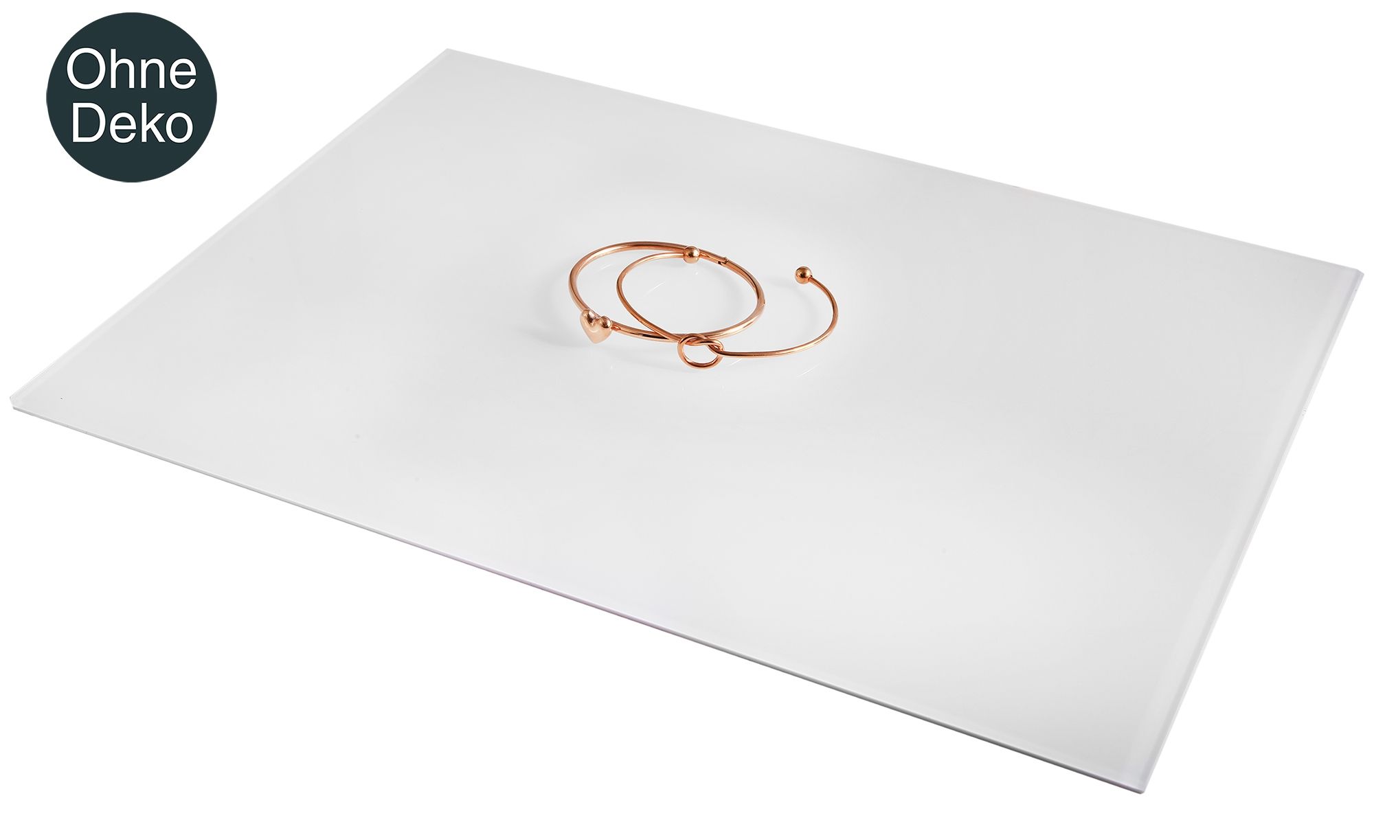 Display, Kunststoff, weiß, flach, 35 x 25 x 6 cm