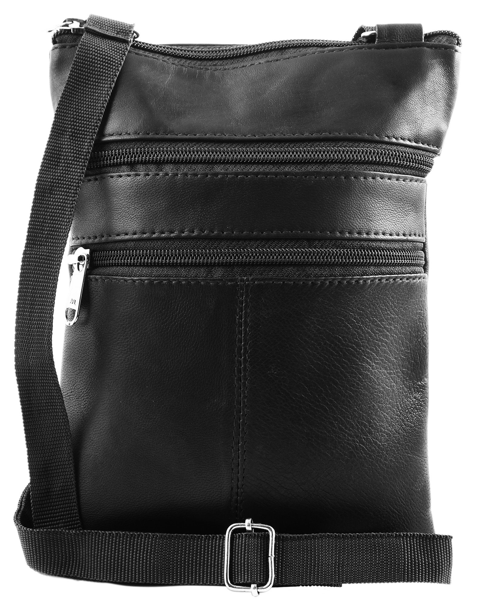 Steinmeister Echtledertasche, schwarz