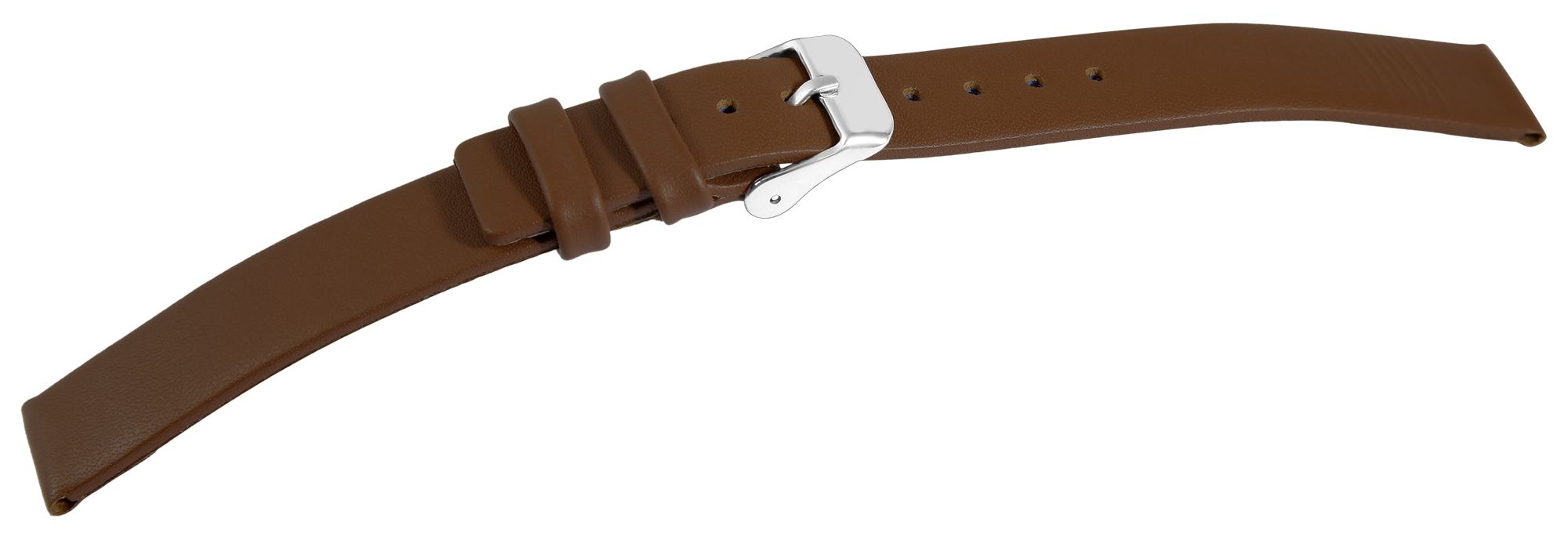 Echtleder Uhrenarmband, nahtlos, braun, 14 mm