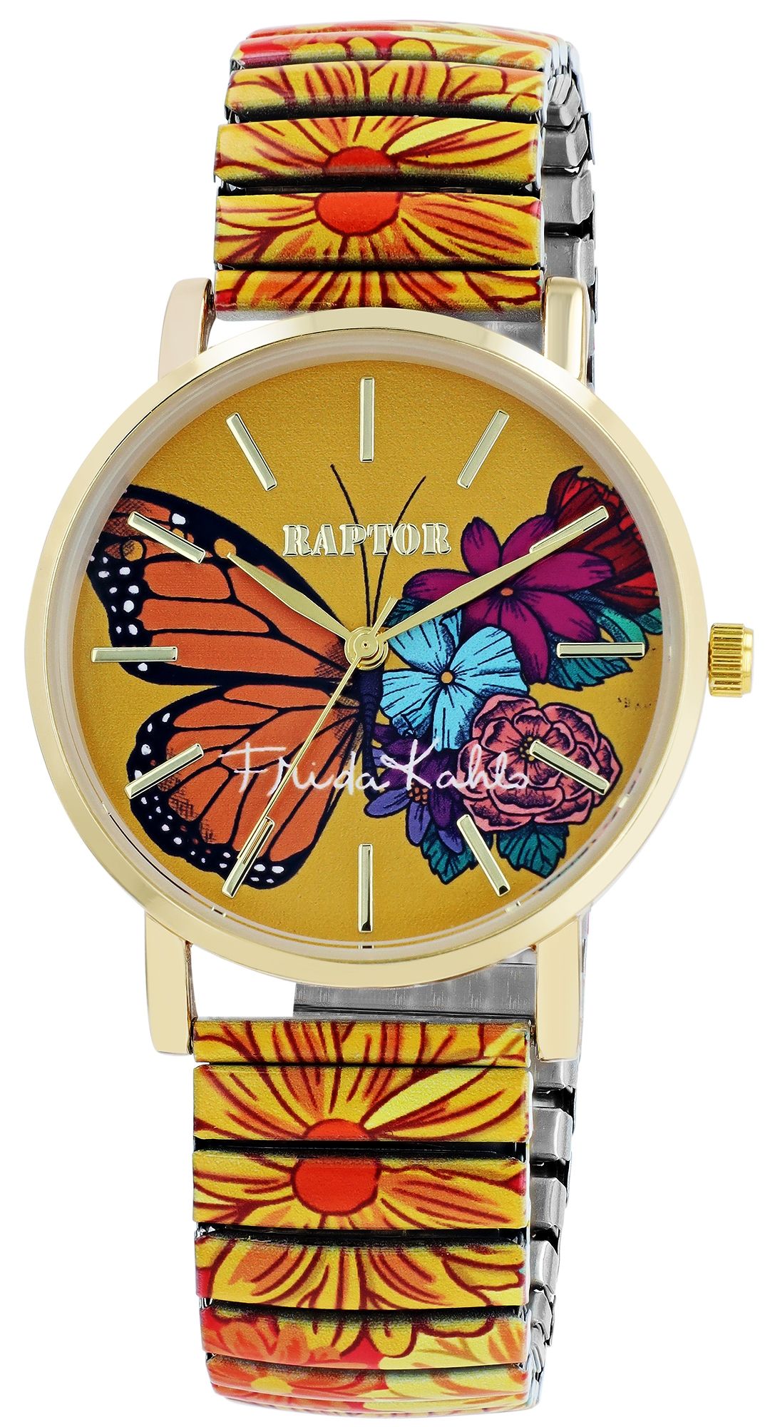 Raptor damespolshorloge "Frida Kahlo Edition" met trekbandje